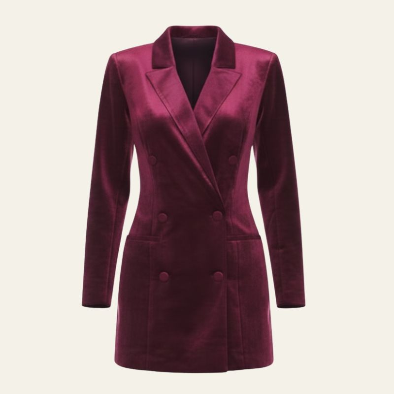 The Chelsea Double-Breasted Velvet Blazer