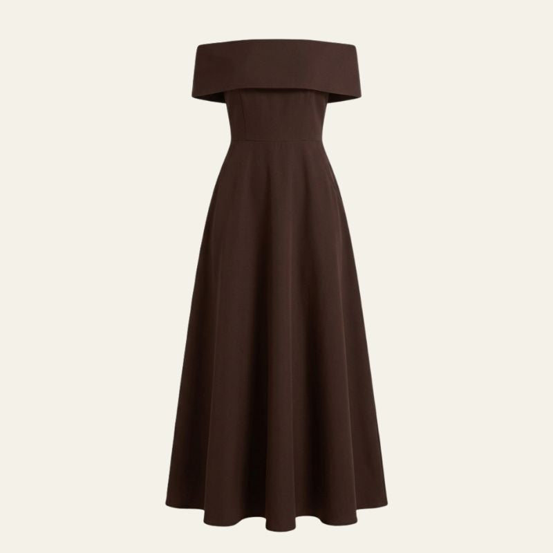 The Santorini Off-Shoulder Maxi Dress