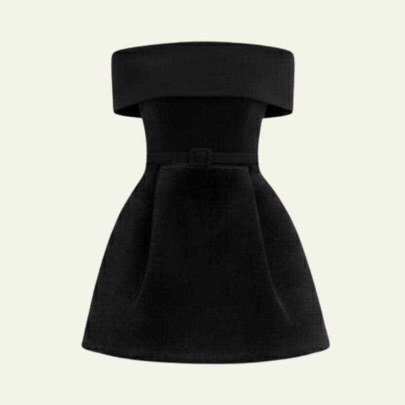 The Monaco Belted Off-Shoulder Mini Dress