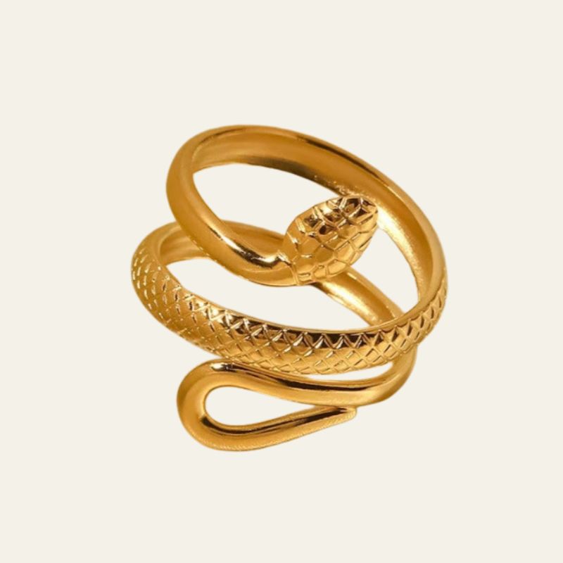 The Athens Textured Snake Wrap Ring