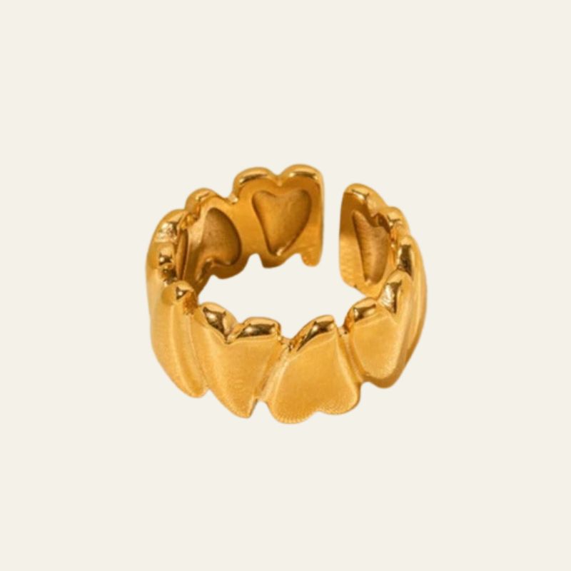 The Calora Heart-Chain Open Ring