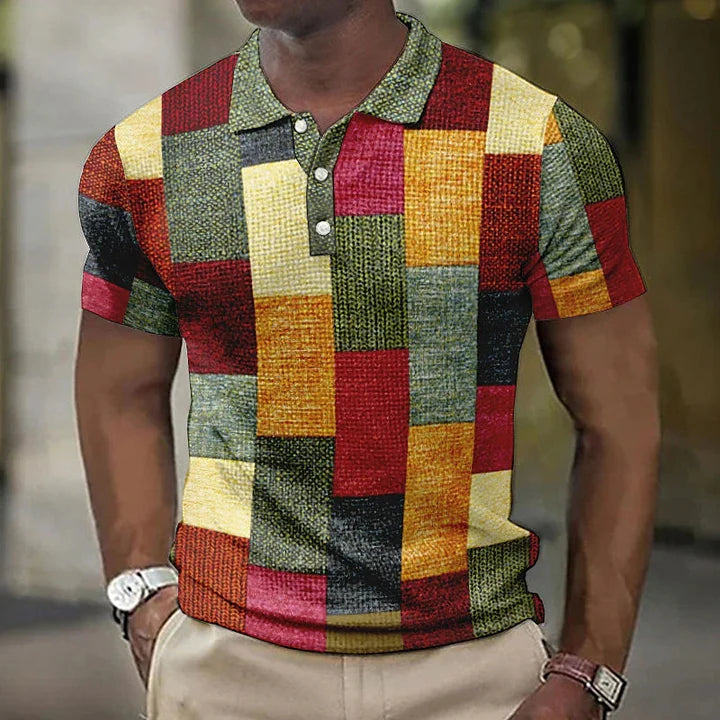 The Havana Patchwork Knit Polo