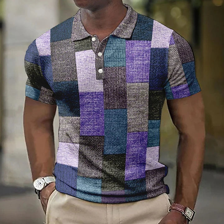 The Havana Patchwork Knit Polo