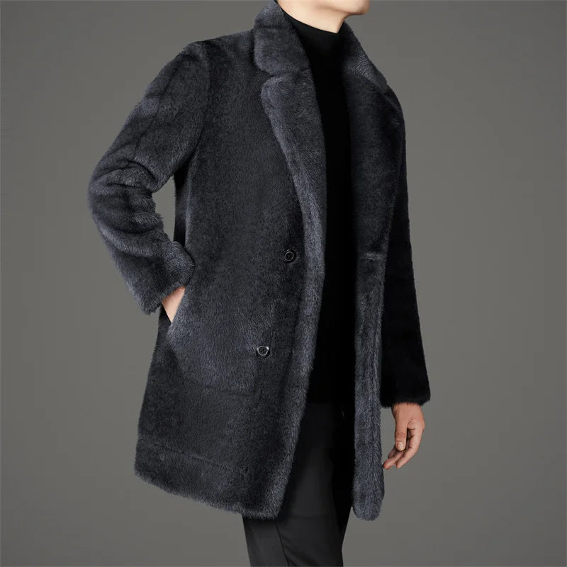 The Oslo Plush Faux-Fur Overcoat