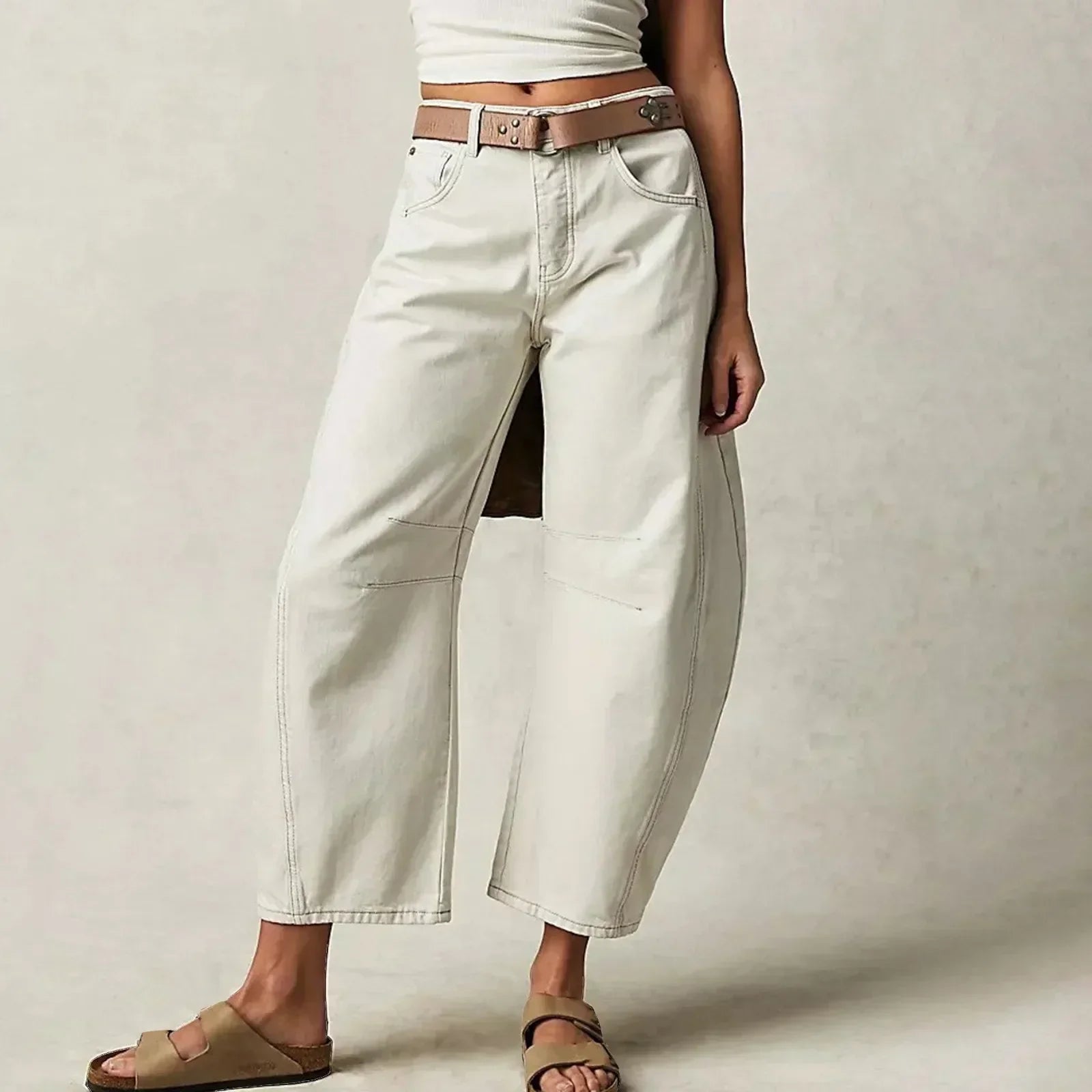 The Avenue Wide-Leg Barrel Jeans