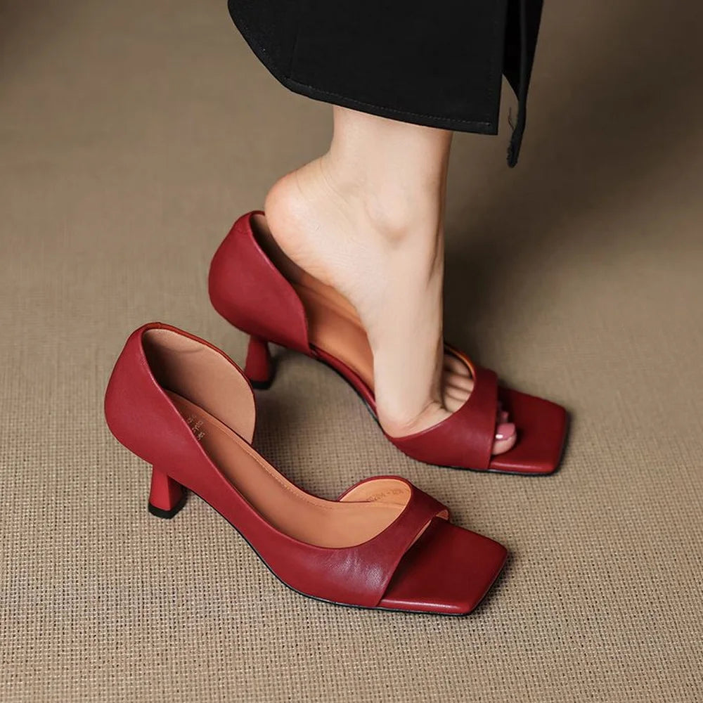 The Riviera Square-Toe Kitten Heels