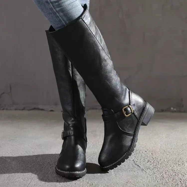 The Verona Zip-Detail Knee-High Boots