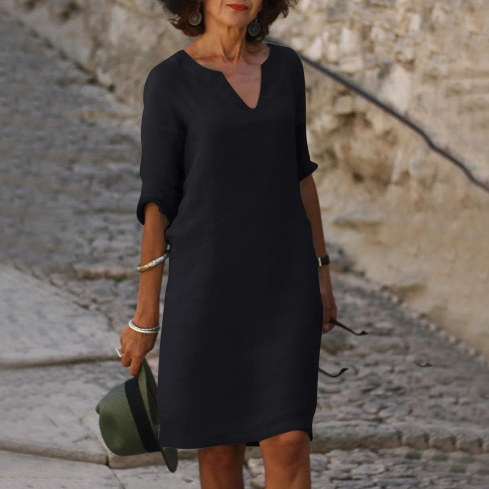 The Amalfi Notch-Neck Midi Dress