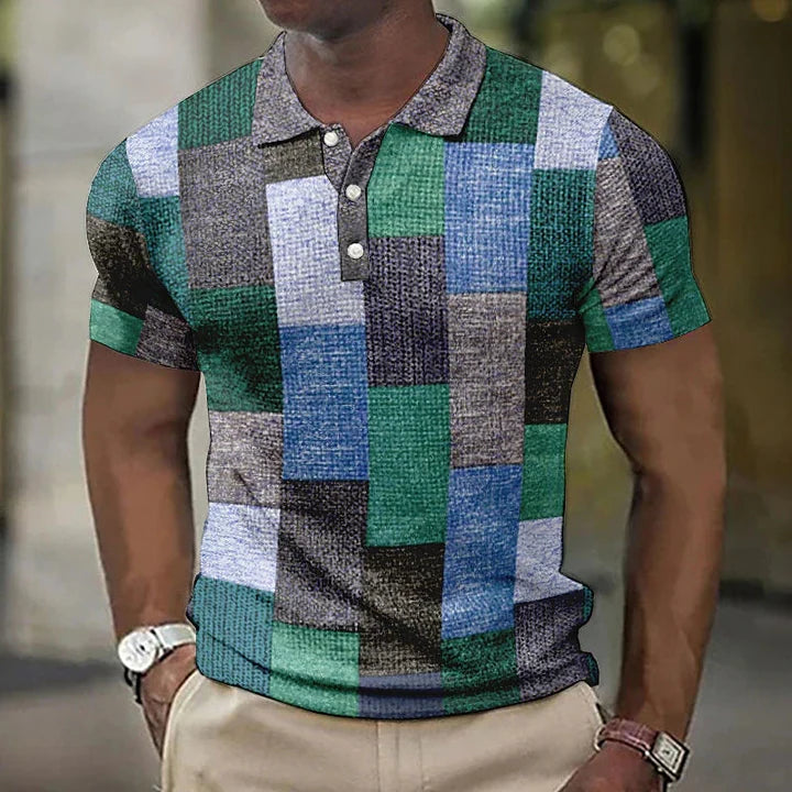 The Havana Patchwork Knit Polo
