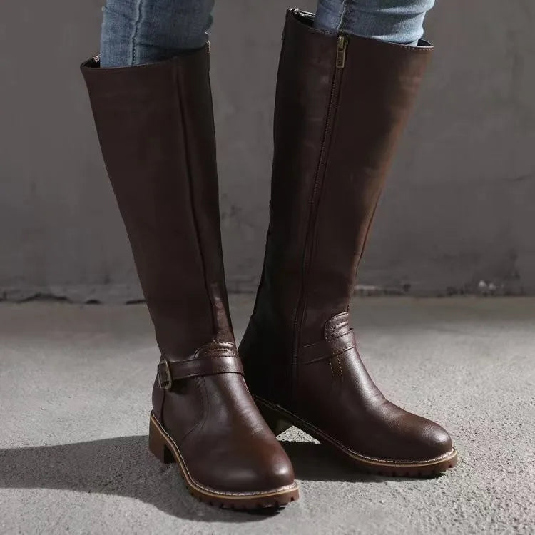 The Verona Zip-Detail Knee-High Boots