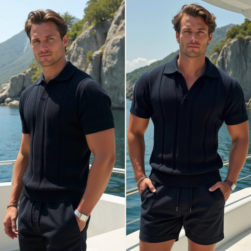 The Marseille Ribbed Cotton Polo