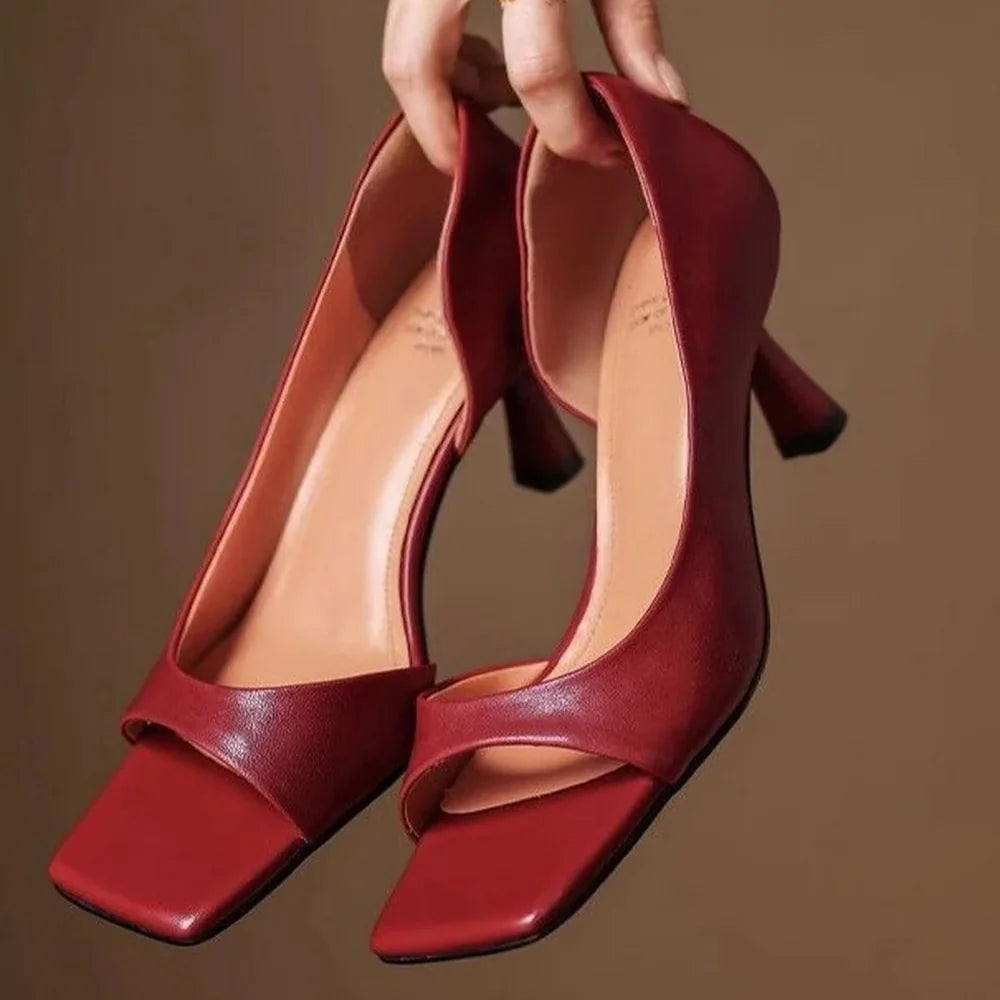 The Riviera Square-Toe Kitten Heels