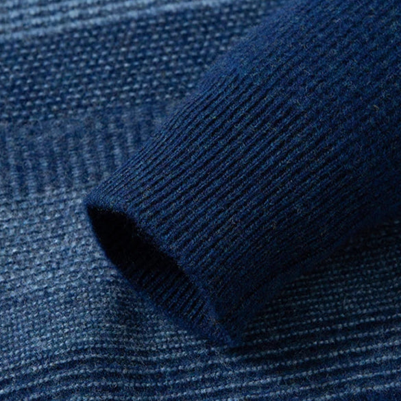 The Bergen Textured Stripe Crew Neck Sweater