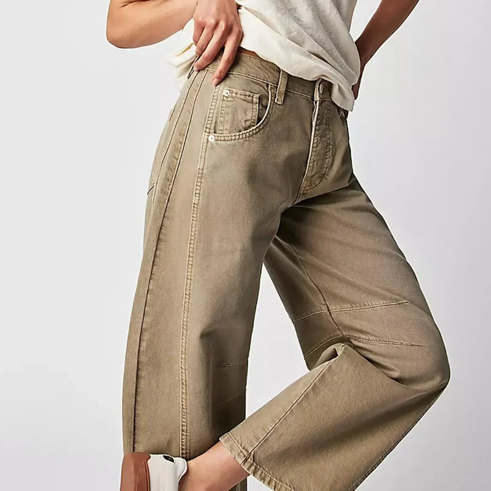 The Avenue Wide-Leg Barrel Jeans