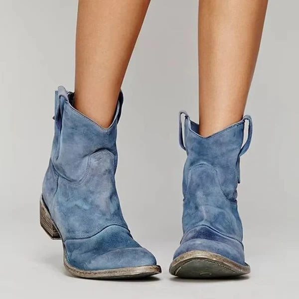 The Sedona Suede-Touch Western Ankle Boot
