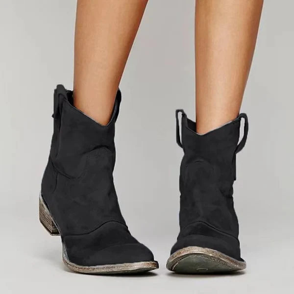 The Sedona Suede-Touch Western Ankle Boot