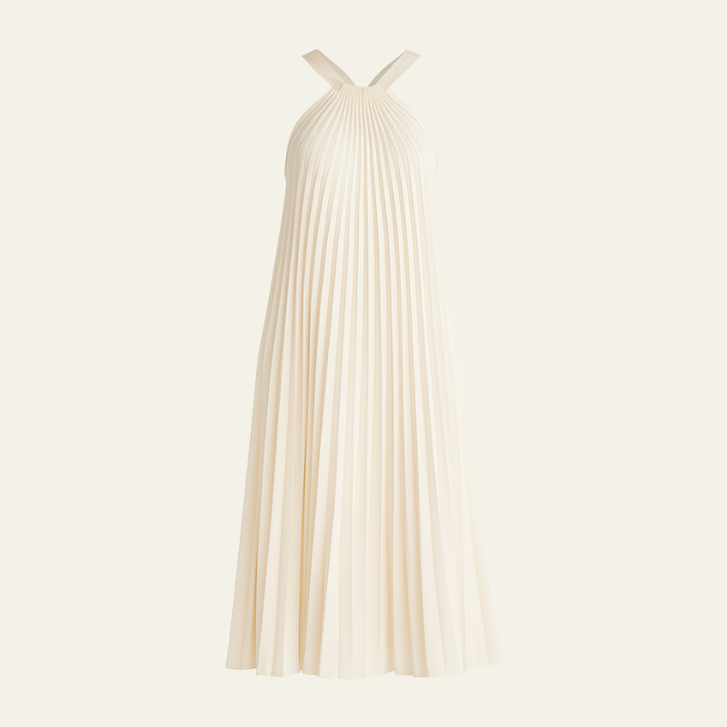 The Amalfi Pleated Midi Dress