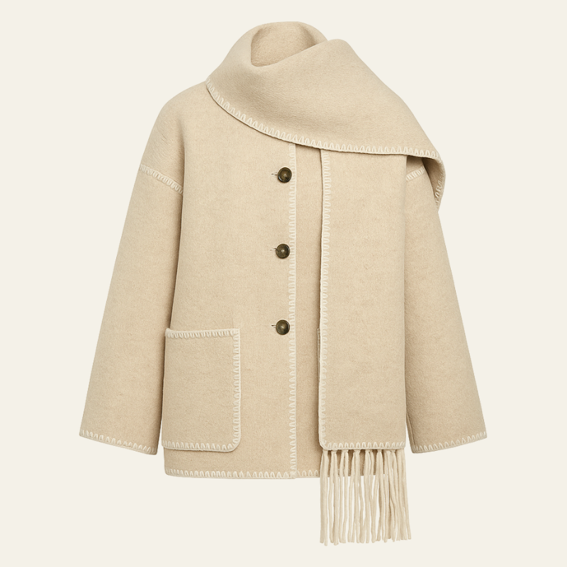 The Antwerp Wool Scarf Coat