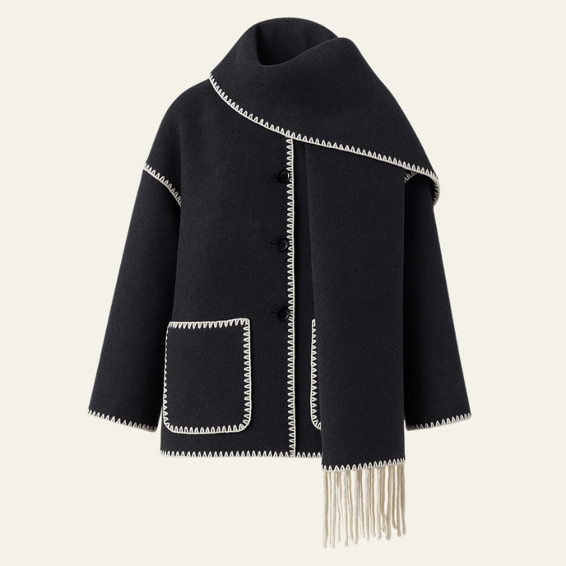 The Antwerp Wool Scarf Coat