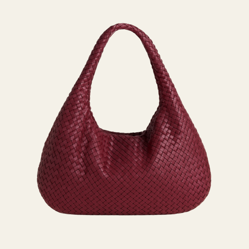 The Bordeaux Woven Leather Tote