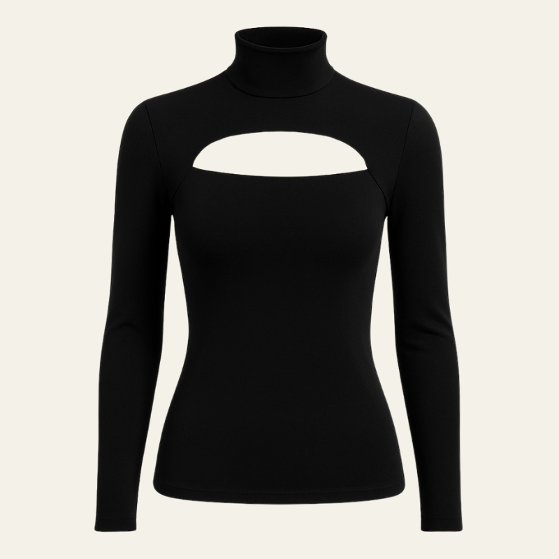 The Bruma Black Cutout Top