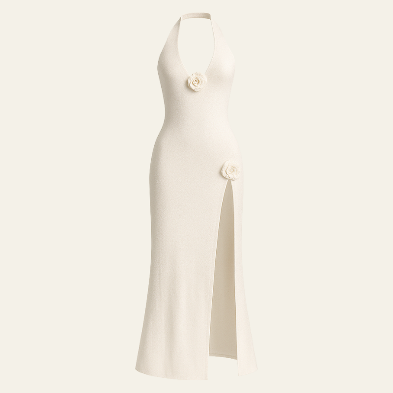The Capri Halter Evening Maxi Dress