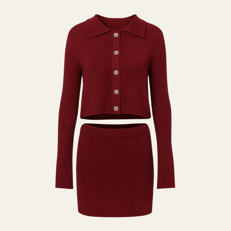 The Castagna Garnet Knit Set