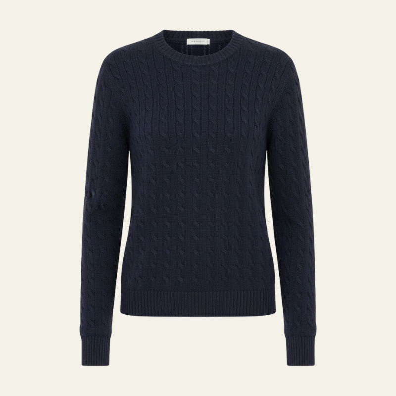 The Hudson Cable-Knit Crewneck Sweater