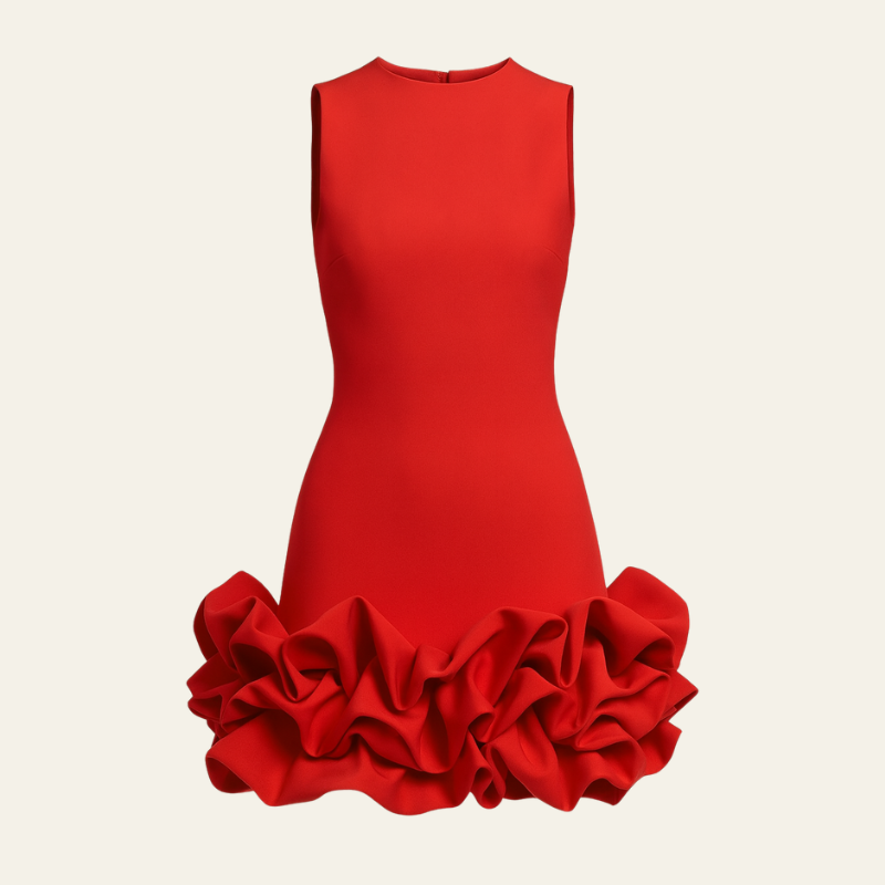 The Marseille Ruffled Hem Dress