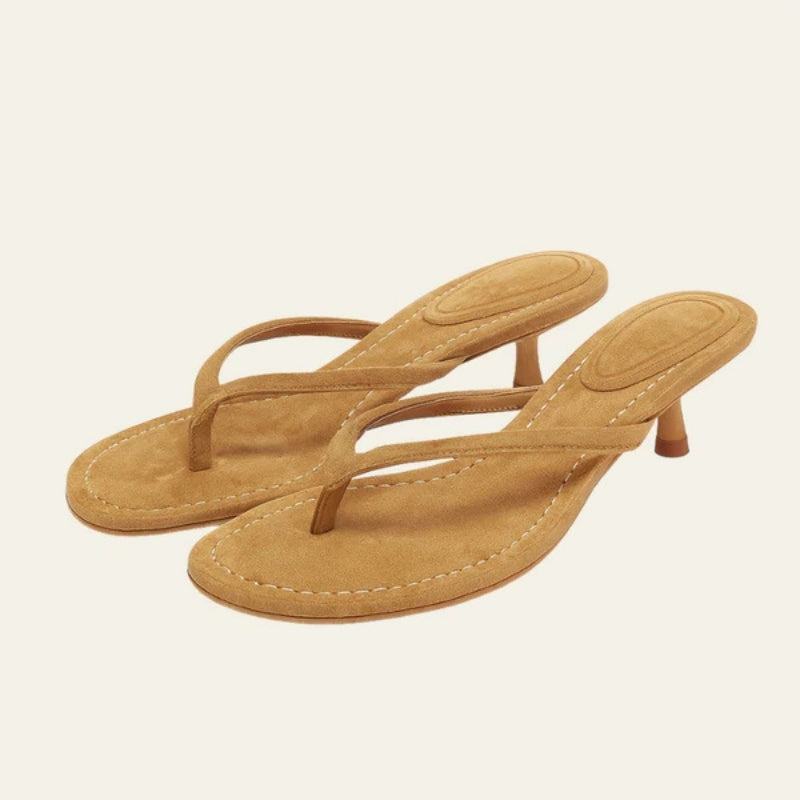 The Marseille Suede Kitten Sandal