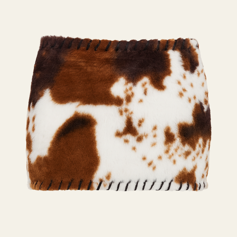 The Milan Faux Fur Micro Mini Skirt