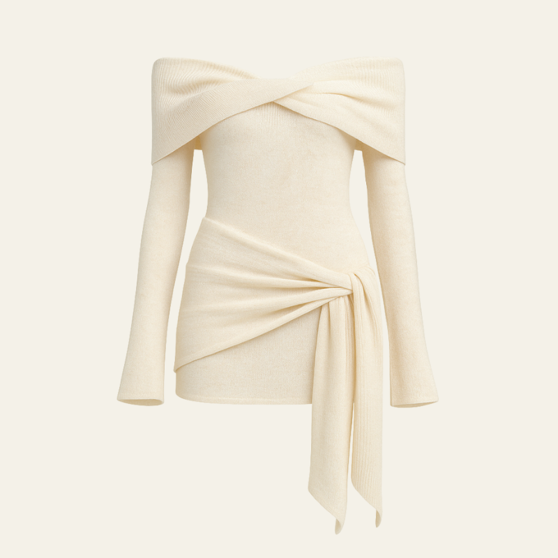 The Milan Off-Shoulder Mini Dress