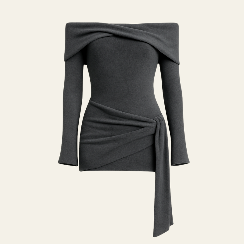 The Milan Off-Shoulder Mini Dress
