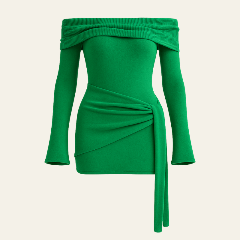The Milan Off-Shoulder Mini Dress