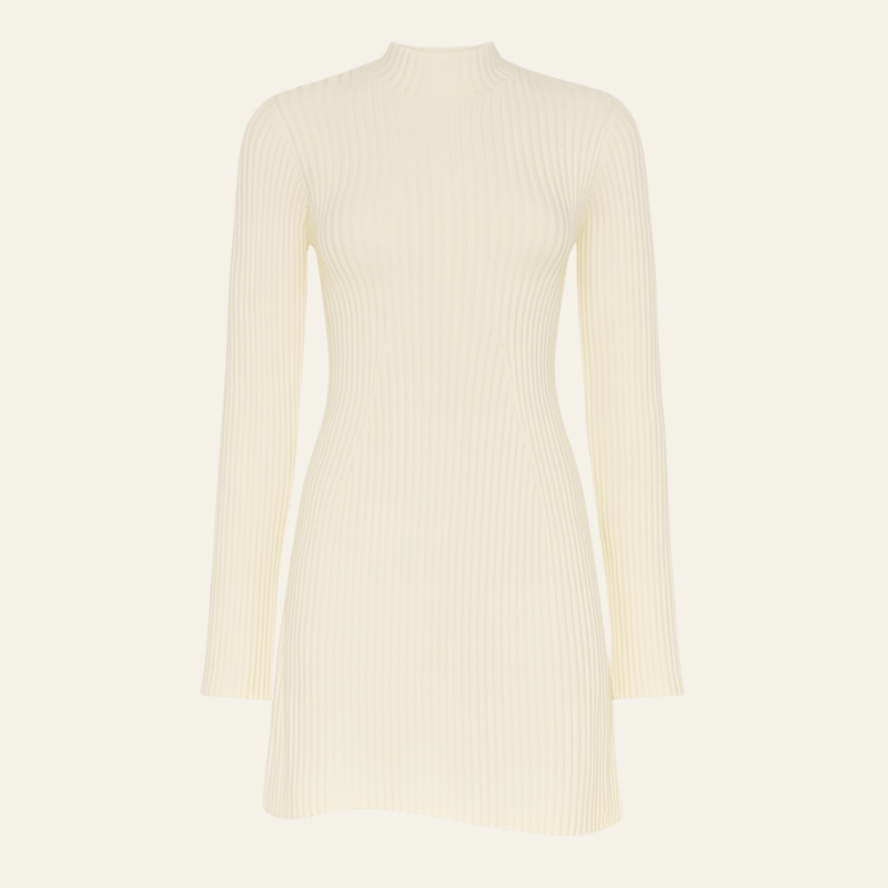 The Nebbia White Knit Dress