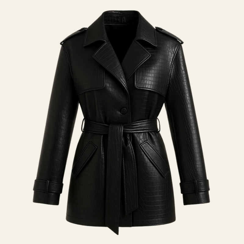 The Notte Serena Leather Trench