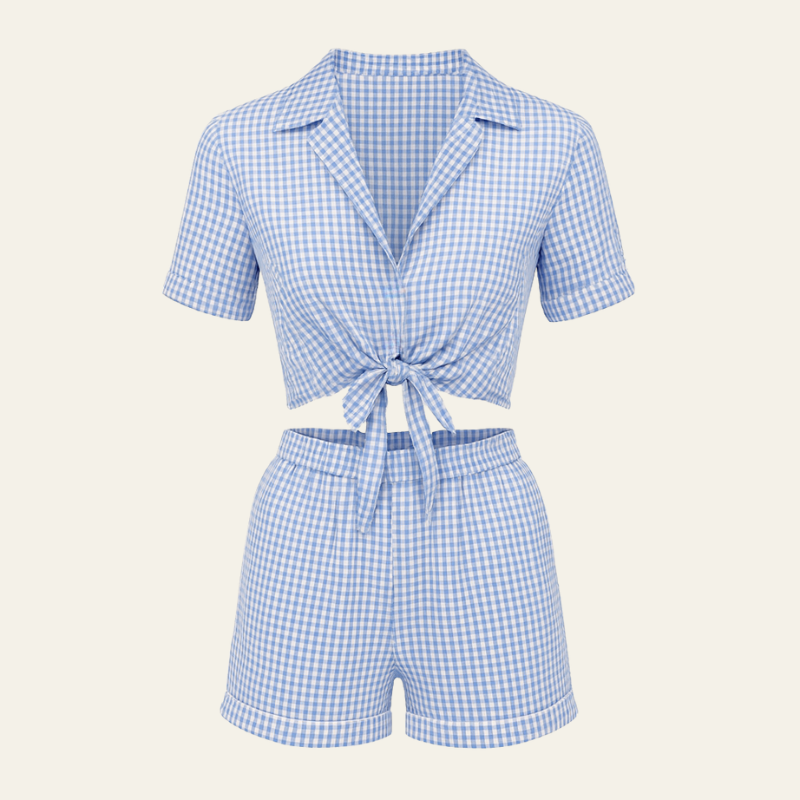 The Portofino Gingham Set