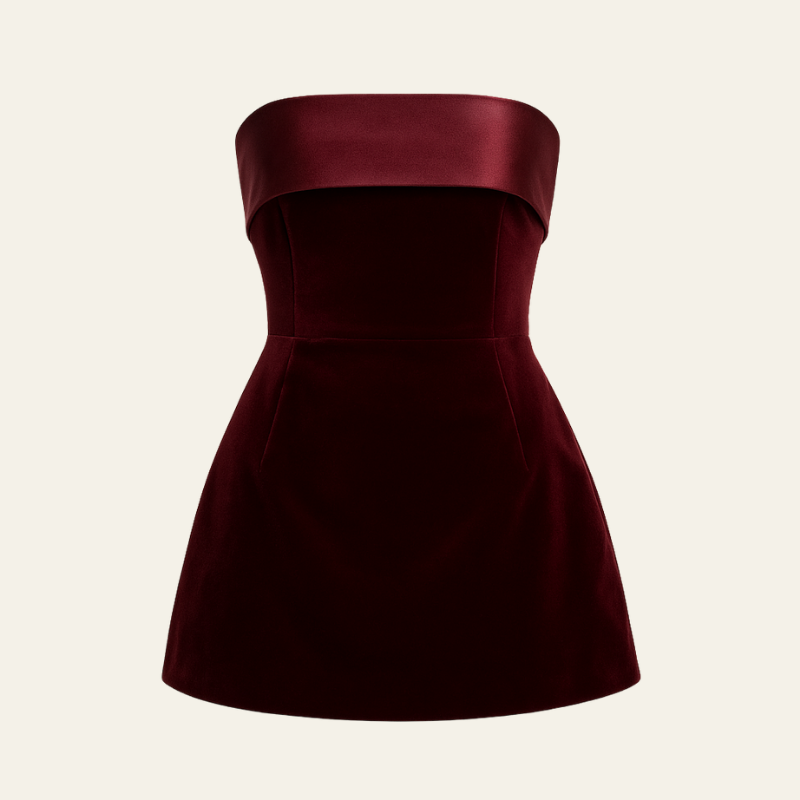 The Portofino Velvet Structured Mini Dress