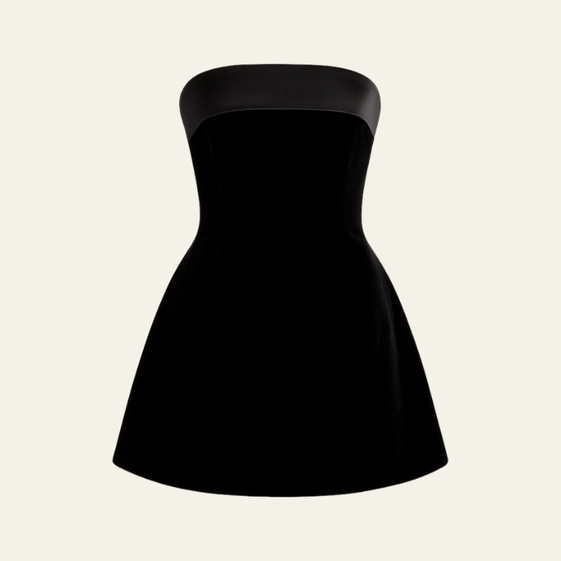 The Portofino Velvet Structured Mini Dress