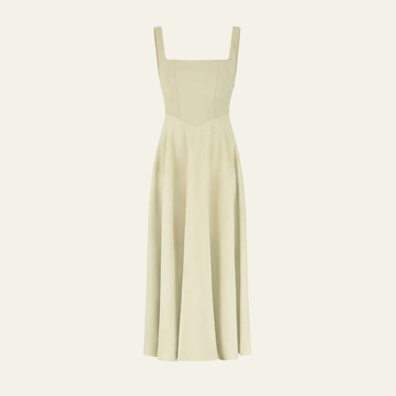 The Valencia Square-Neck Midi Dress