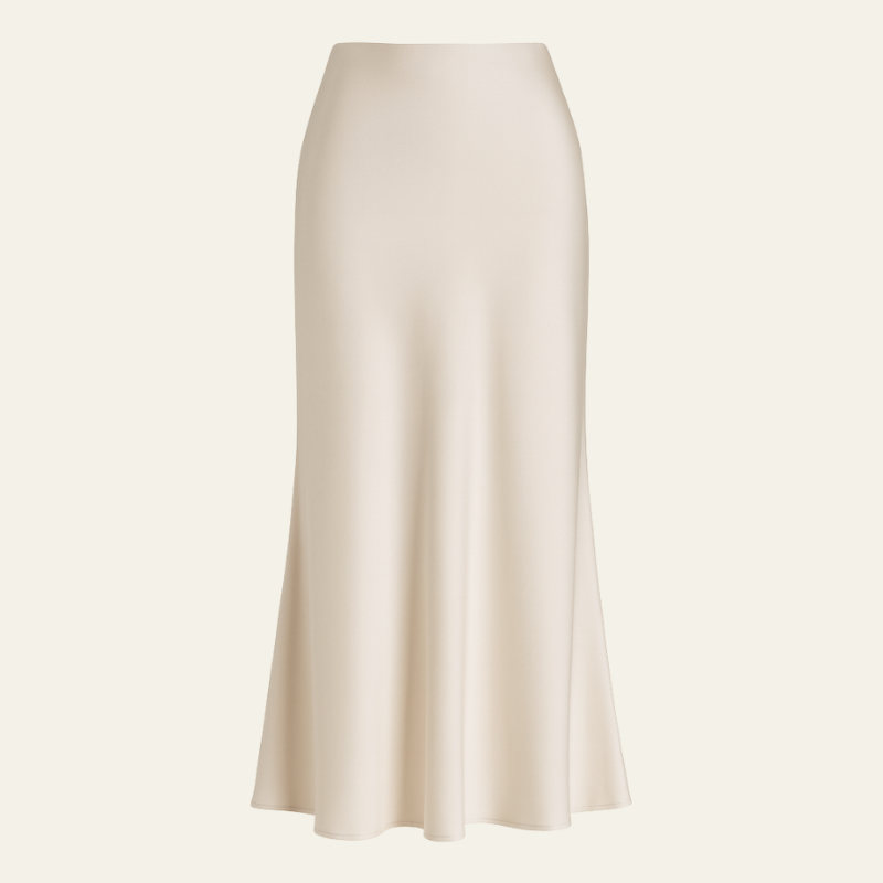 The Verona Silk Midi Skirt