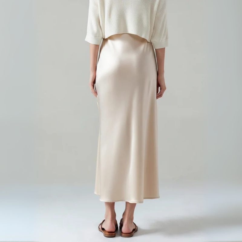 The Verona Silk Midi Skirt