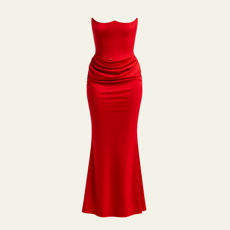 The Vienna Satin Evening Maxi Dress