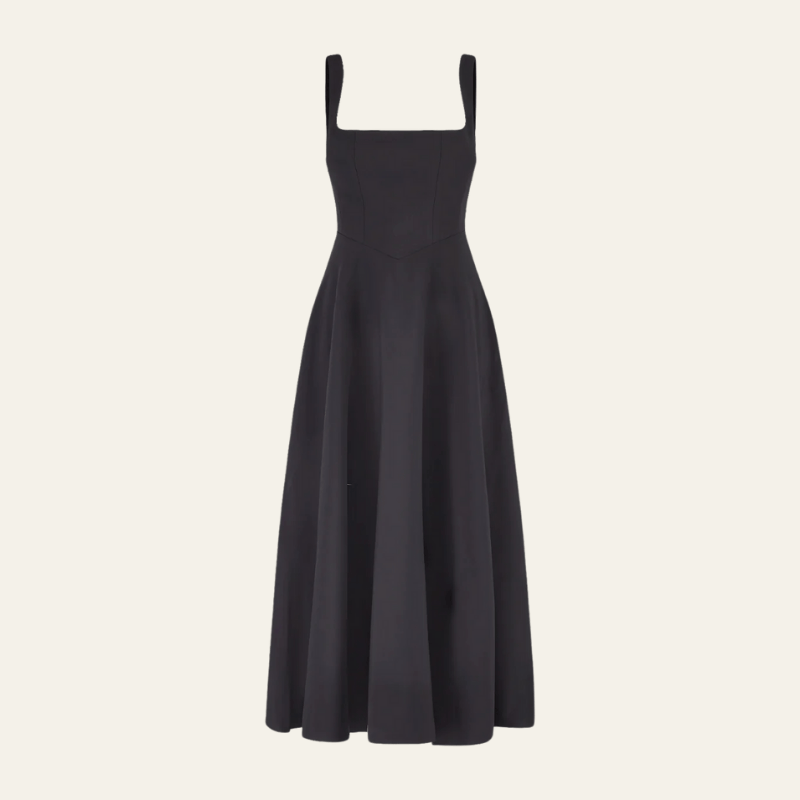 The Valencia Square-Neck Midi Dress