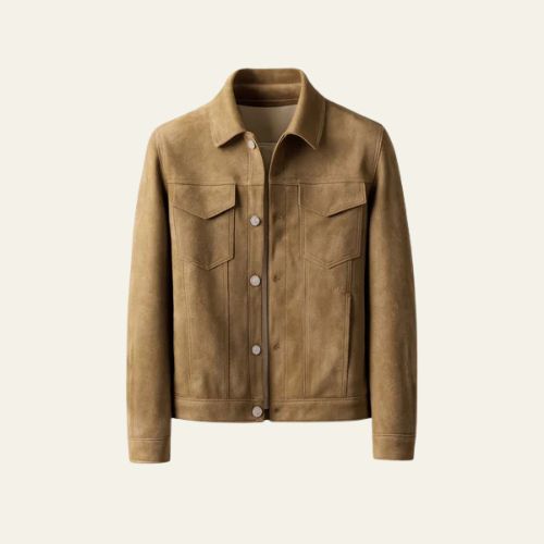 The Vienna Stretch Suede Lapel Jacket