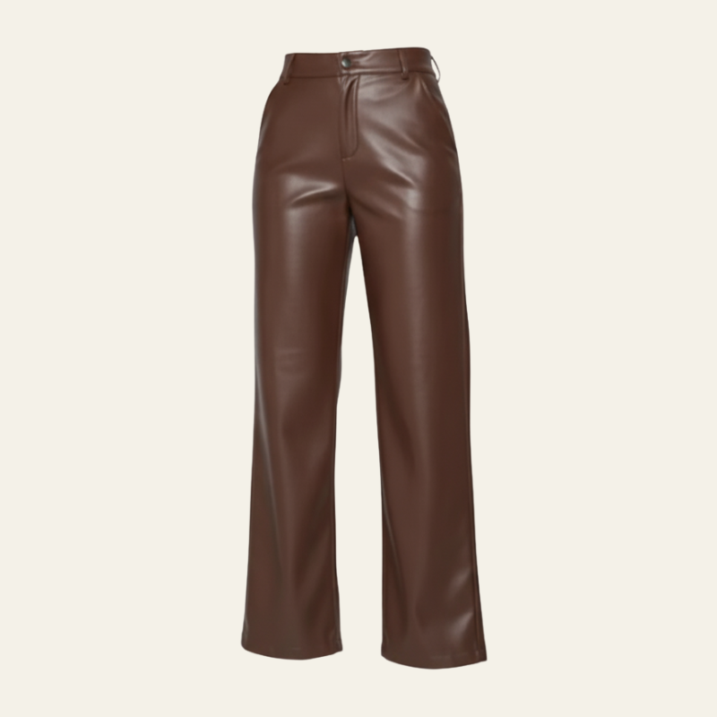 The Sorelle Straight-Leg Leather Pants
