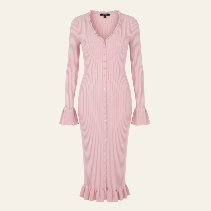 The Marseille Ribbed Knit Midi Dress