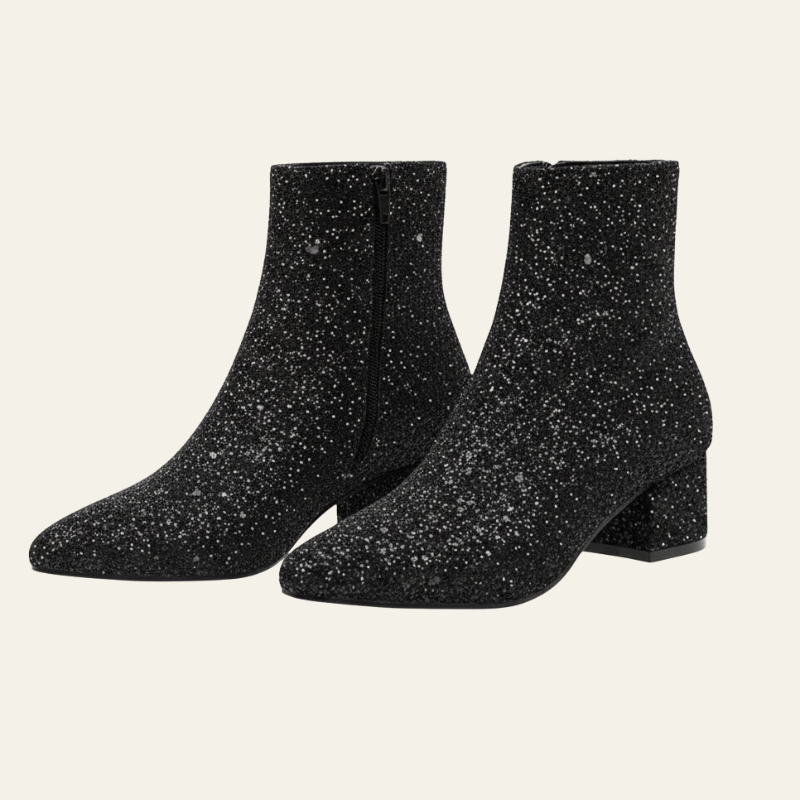 The Milan Glitter Ankle Boot