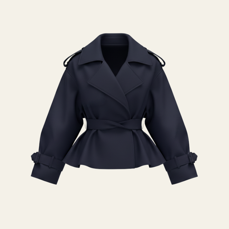 The Renée Oversized Belted Short Trench Coat