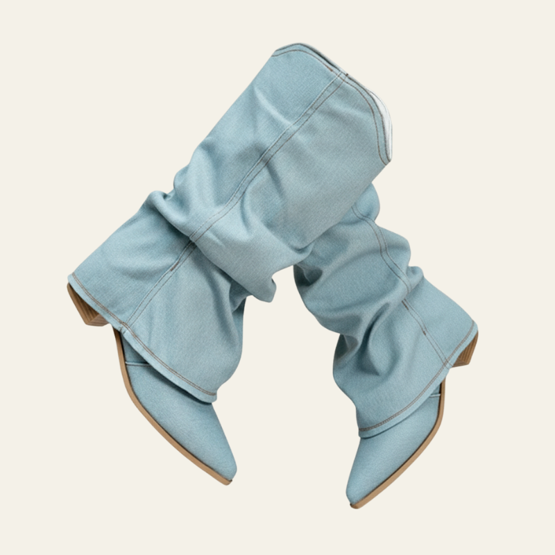 The Dallas Denim Slouch Boot